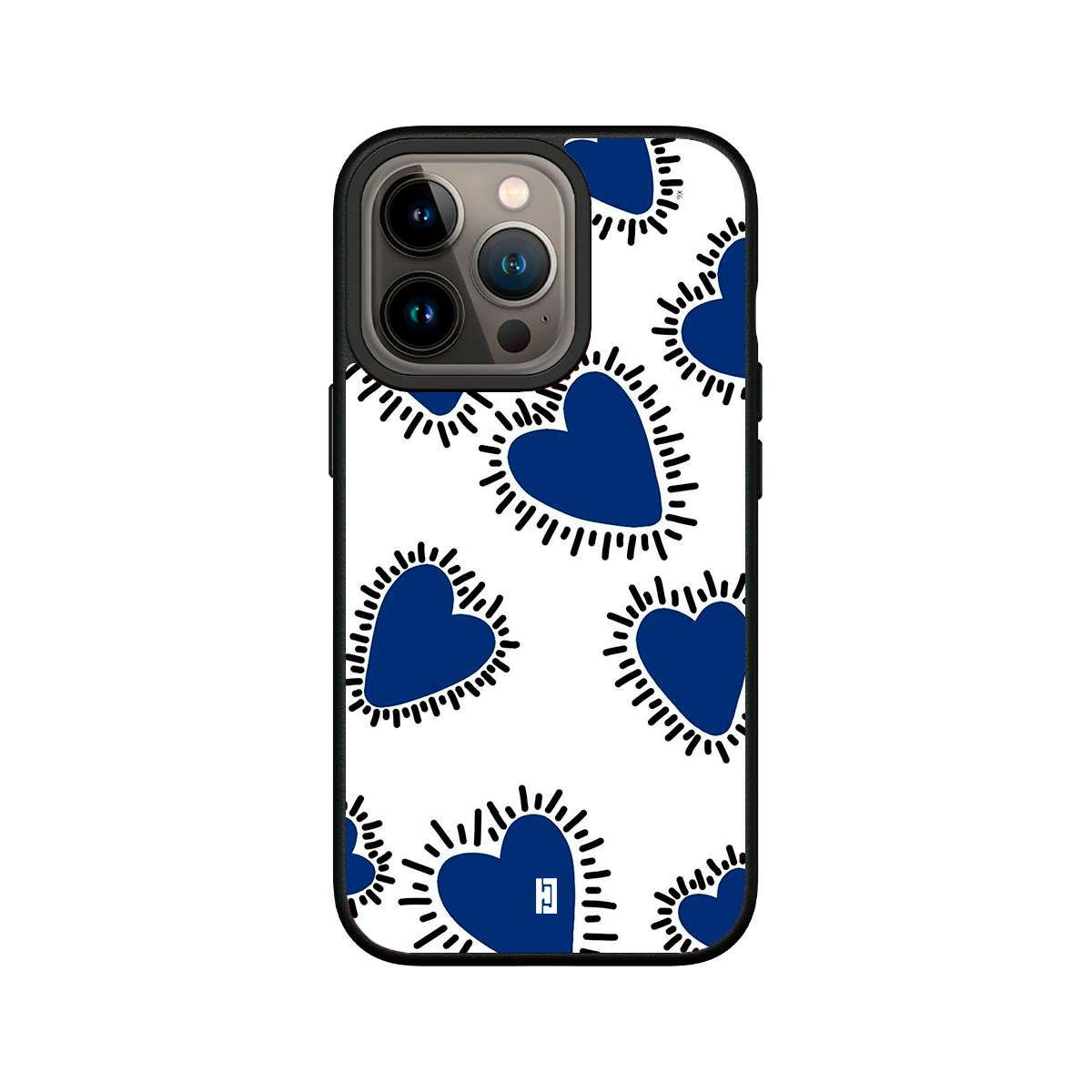 Funda iPhone 13 Pro Max Corazones Azules