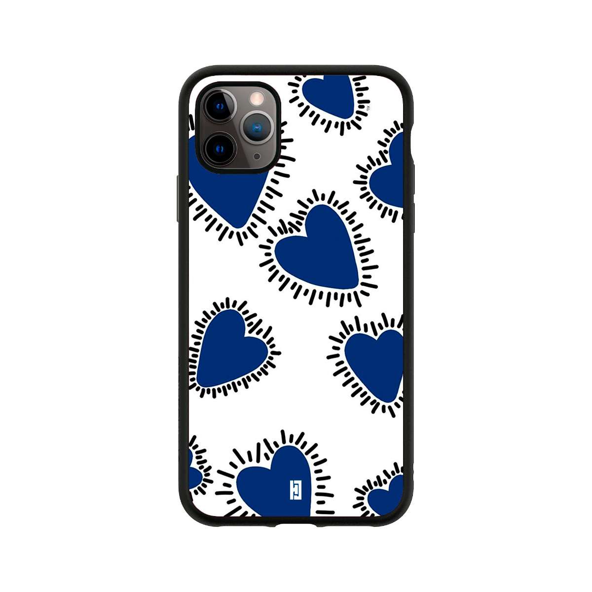 Funda iPhone 11 Pro Corazones Azules