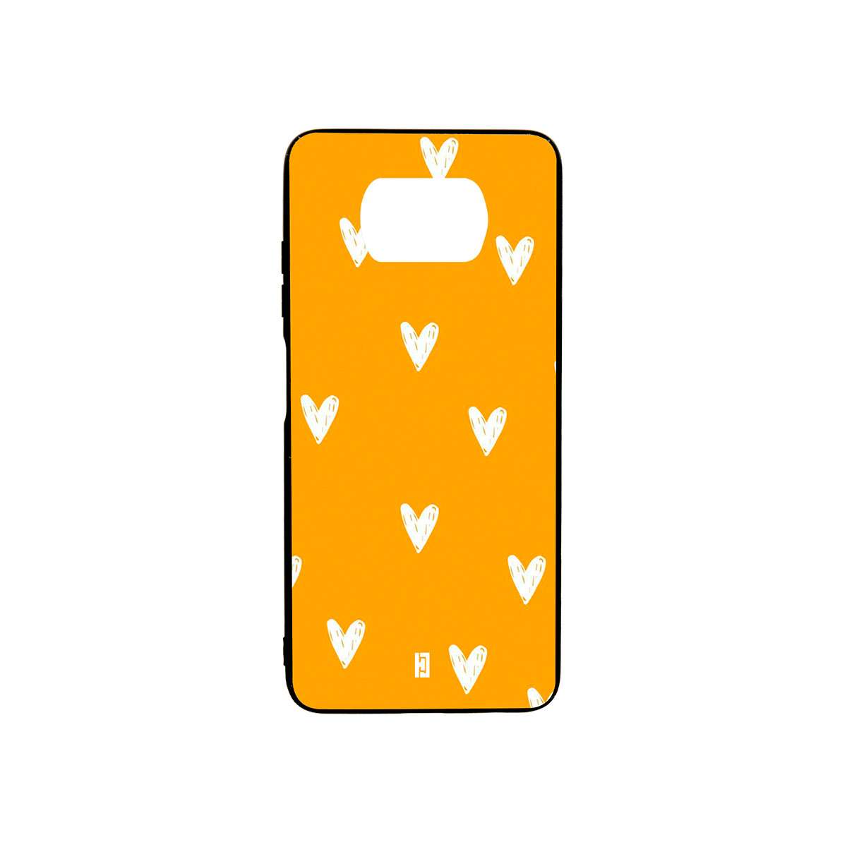 Funda Poco X3 Corazones Amarillo