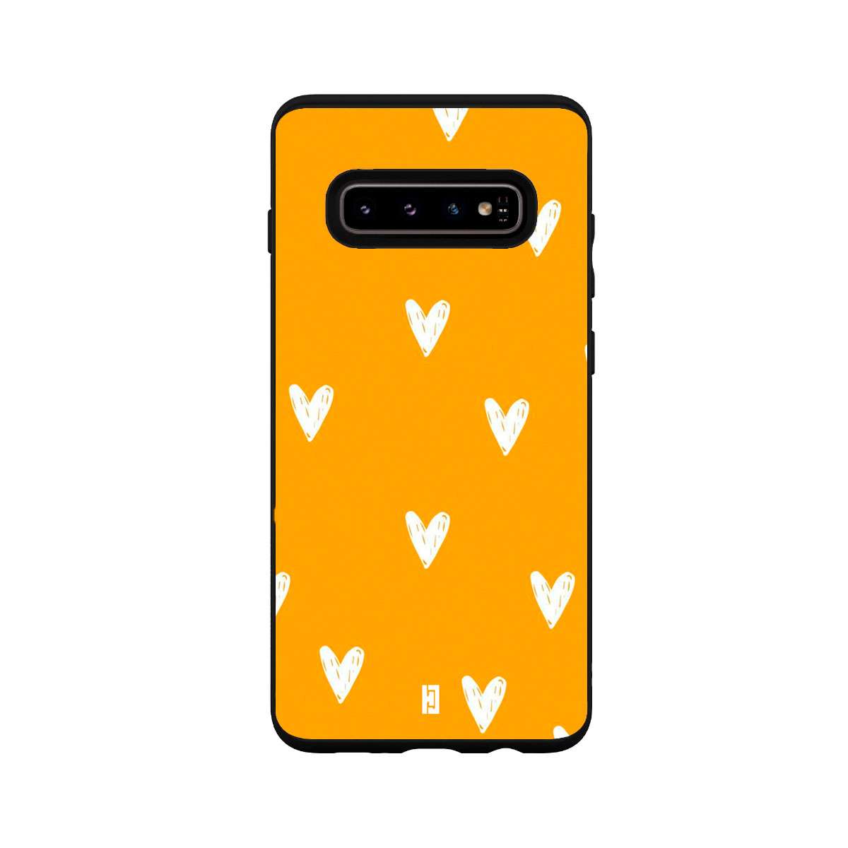 Funda Samsung Galaxy S10 Corazones Amarillo