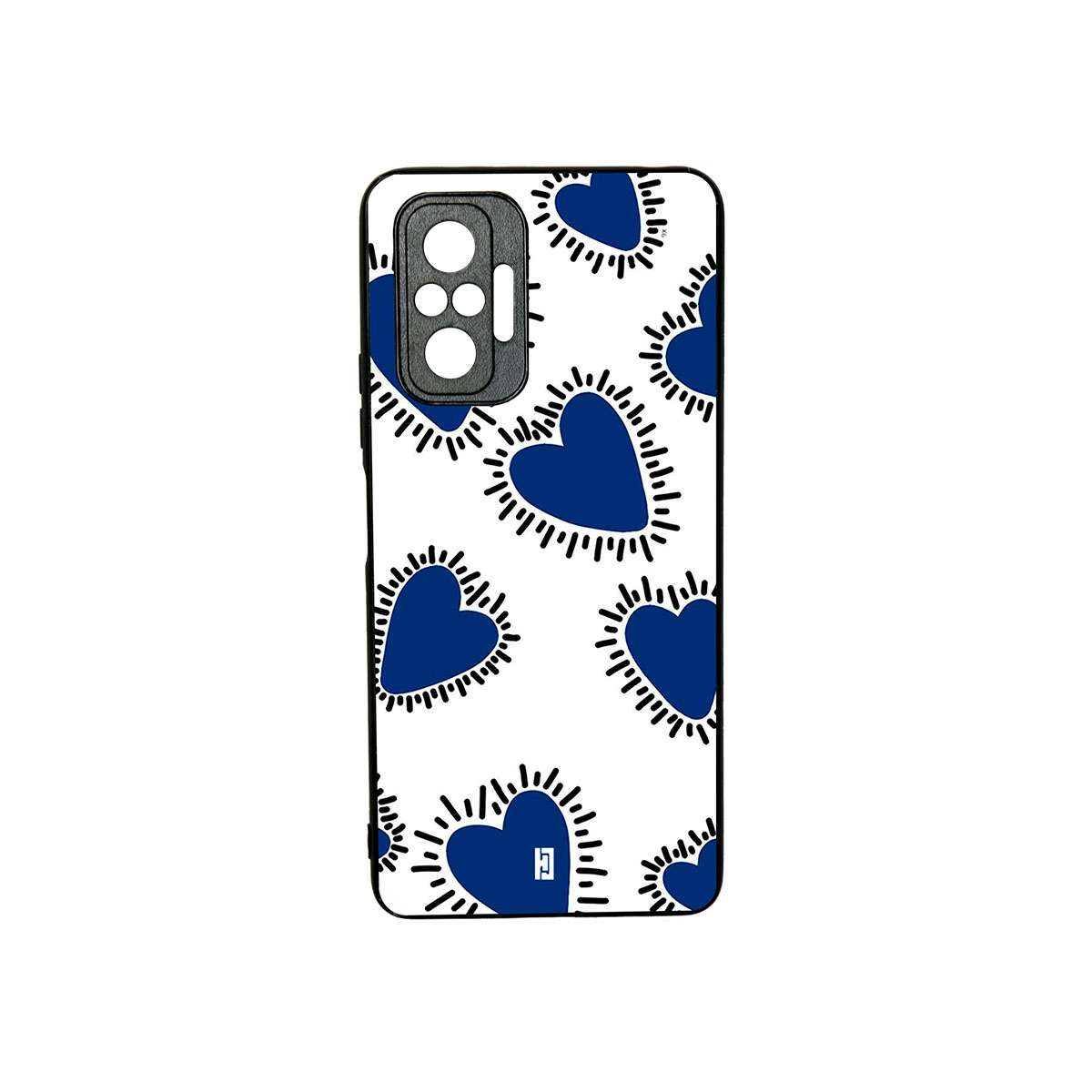 Funda Redmi Note 10 Pro Corazones Azules